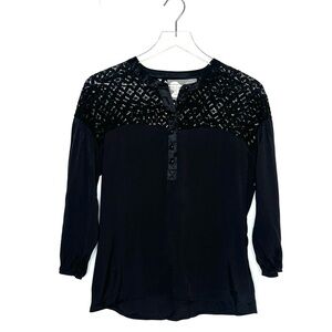 Anthropologie Black Lace blouse